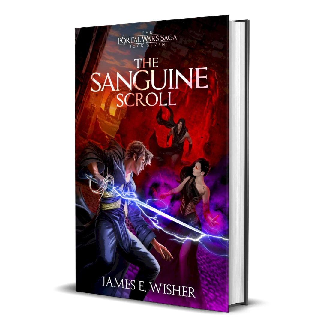 The Sanguine Scroll Hardcover epic fantasy by james e wisher